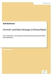 Cover von Growth- und Value-Strategie in Deutschland