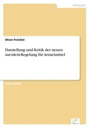 Cover von Darstellung und Kritik der neuen aut-idem-Regelung für Arzneimittel