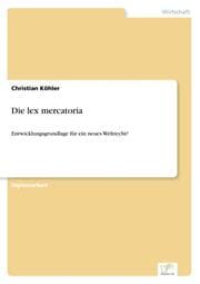 Cover von Die lex mercatoria