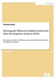 Cover von Messung der Effizienz in Banken mittels der Data Envelopment Analysis (DEA)