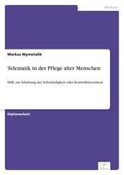 Cover von Telematik in der Pflege alter Menschen