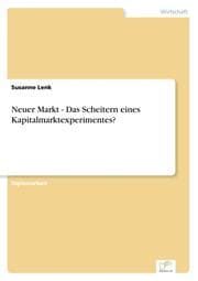 Cover von Neuer Markt - Das Scheitern eines Kapitalmarktexperimentes?