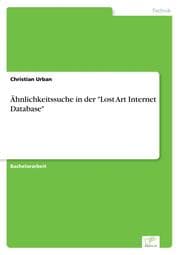 Cover von Ähnlichkeitssuche in der 'Lost Art Internet Database'