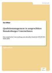 Cover von Qualitätsmanagement in ausgewählten Brandenburger Unternehmen