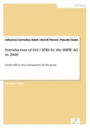 Cover von Introduction of IAS / IFRS by the BMW AG in 2000