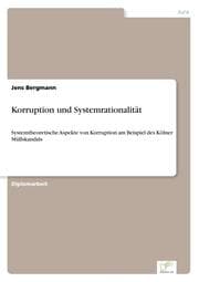 Cover von Korruption und Systemrationalität