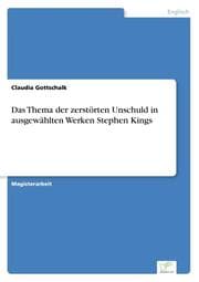 Cover von Das Thema der zerstörten Unschuld in ausgewählten Werken Stephen Kings
