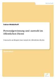 Cover von Personalgewinnung und -auswahl im öffentlichen Dienst