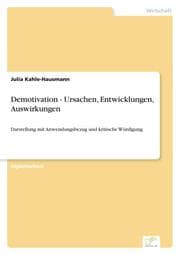 Cover von Demotivation - Ursachen, Entwicklungen, Auswirkungen