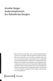Cover von Andersmöglichsein. Zur Ästhetik des Designs