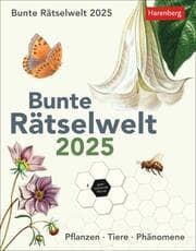 Cover von Bunte Rätselwelt Tagesabreißkalender - Pflanzen, Tiere, Phänomene 2025