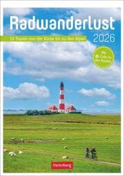 Cover von Radwanderlust Wochen-Kulturkalender 2026 - 53 Touren von Rügen bis Südtirol