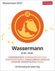 Cover von Wassermann Sternzeichenkalender 2027 - Tagesabreißkalender - Ihr Horoskop für jeden Tag