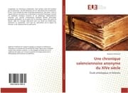 Cover von Une chronique valenciennoise anonyme du XIVe siècle