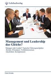Cover von Management und Leadership das Gleiche?