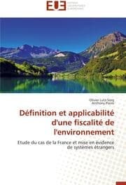 Cover von Définition et applicabilité d'une fiscalité de l'environnement