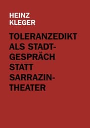 Cover von Toleranzedikt als Stadtgespräch statt Sarrazin-Theater