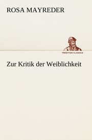 Cover von Zur Kritik der Weiblichkeit