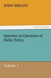 Cover von Speeches on Questions of Public Policy 1
