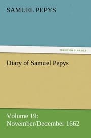 Cover von Diary of Samuel Pepys - Volume 19: November/December 1662