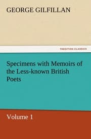 Cover von Specimens with Memoirs of the Less-known British Poets, Volume 1