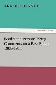 Cover von Books and Persons Being Comments on a Past Epoch 1908-1911