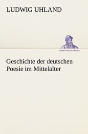 Cover von Geschichte der deutschen Poesie im Mittelalter
