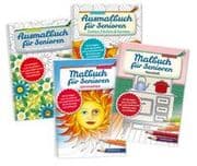 Cover von Ausmalbuch für Senioren Bd. 1-4 im SET