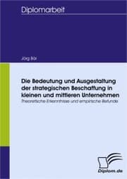 Cover von Die Bedeutung und Ausgestaltung der strategischen Beschaffung in kleinen und mittleren Unternehmen