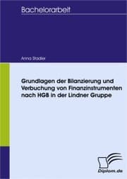 Cover von Grundlagen der Bilanzierung und Verbuchung von Finanzinstrumenten nach HGB in der Lindner Gruppe