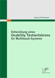 Cover von Entwicklung eines Usability Testverfahrens für Multitouch-Systeme