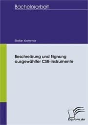 Cover von Beschreibung und Eignung ausgewählter CSR-Instrumente