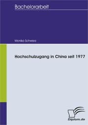 Cover von Hochschulzugang in China seit 1977
