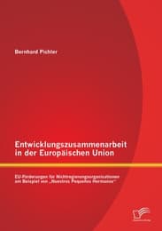 Cover von Entwicklungszusammenarbeit in der Europäischen Union: EU-Förderungen für Nichtregierungsorganisationen am Beispiel von 'Nuestros Pequeños Hermanos'