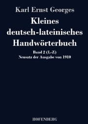 Cover von Kleines deutsch-lateinisches Handwörterbuch