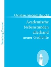 Cover von Academische Nebenstunden allerhand neuer Gedichte