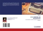 Cover von E.M.FORSTER: AS BIOGRAPHER