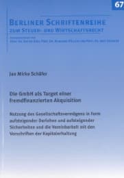 Cover von Die GmbH als Target einer fremdfinanzierten Akquisition