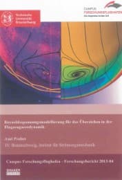 Cover von Reynoldsspannungsmodellierung für das Überziehen in der Flugzeugaerodynamik