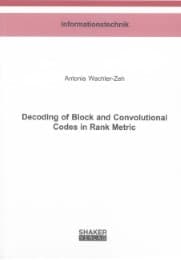 Cover von Decoding of Block and Convolutional Codes in Rank Metric