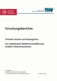 Cover von Zur statistischen Bedienermodellierung mobiler Arbeitsmaschinen