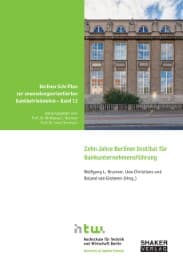 Cover von Zehn Jahre Berliner Institut für Bankunternehmensführung