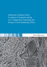 Cover von Martensitic Stainless Steel: Evolution of Austenite during Low Temperature Annealing and Design of Press Hardening Alloys