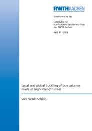 Cover von Local and global buckling of box columns made of high strength steel