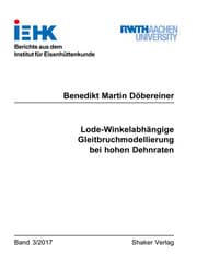 Cover von Lode-Winkelabhängige Gleitbruchmodellierung bei hohen Dehnraten