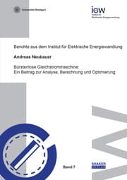 Cover von Bürstenlose Gleichstrommaschine: Ein Beitrag zur Analyse, Berechnung und Optimierung