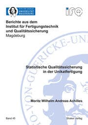 Cover von Statistische Qualitätssicherung in der Unikatfertigung