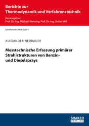 Cover von Messtechnische Erfassung primärer Strahlstrukturen von Benzin- und Dieselsprays