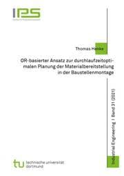 Cover von OR-basierter Ansatz zur durchlaufzeitoptimalen Planung der Materialbereitstellung in der Baustellenmontage