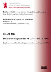 Cover von ESAPI 2023 - Diskussionsbeiträge zum Projekt TAHAI (TrustAdHocAI)